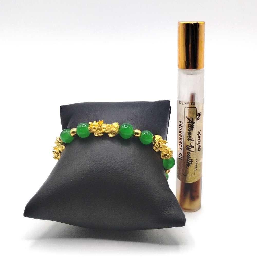 Attract Wealth fragrance oil+FREE wealth Bracelet (UNISEX)